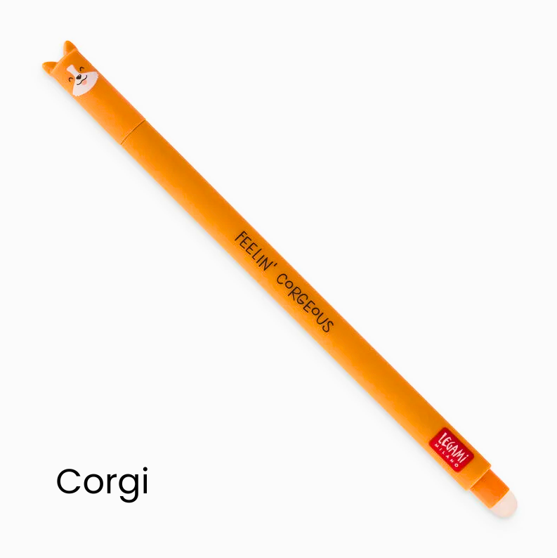 Caneta apagável Corgi Legami na Loja Novera.