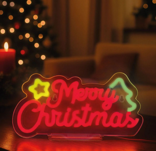 Legami Sinal Néon Feliz Natal