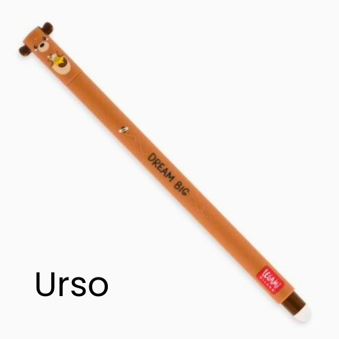 Caneta apagável urso Legami castanho fofo na Loja Novera