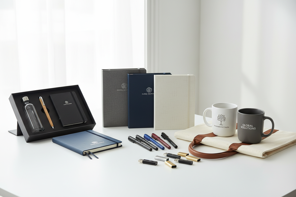 produtos de papelaria e brindes